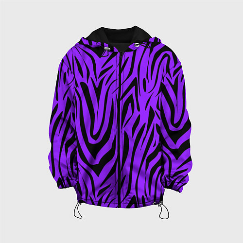 Детская куртка Абстрактный узор зебра / 3D-Черный – фото 1
