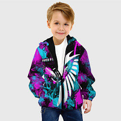 Куртка с капюшоном детская FREE FIRE NEON, цвет: 3D-черный — фото 2