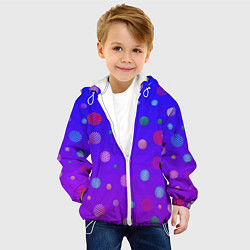 Куртка с капюшоном детская Фантастические шары, цвет: 3D-белый — фото 2