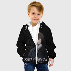 Куртка с капюшоном детская Дазай Осаму, цвет: 3D-белый — фото 2