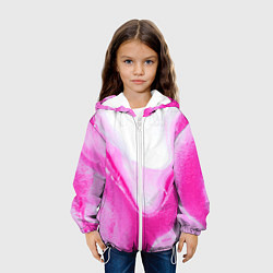 Куртка с капюшоном детская Жидкий пурпур, цвет: 3D-белый — фото 2