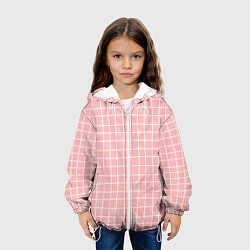 Куртка с капюшоном детская Клетка волнистая, цвет: 3D-белый — фото 2