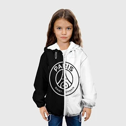 Куртка с капюшоном детская ФК ПСЖ PSG BLACK & WHITE, цвет: 3D-белый — фото 2