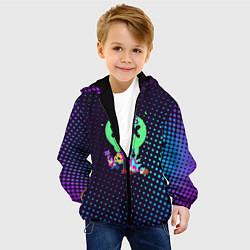 Куртка с капюшоном детская Brawl Stars - Bad Randoms, цвет: 3D-черный — фото 2