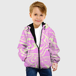 Куртка с капюшоном детская Лолипоп абстракция, цвет: 3D-черный — фото 2