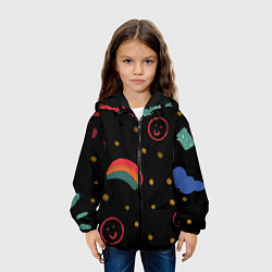 Куртка с капюшоном детская Мрачное детство, цвет: 3D-черный — фото 2