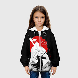 Куртка с капюшоном детская Берсерк силуэт Гатса, цвет: 3D-белый — фото 2