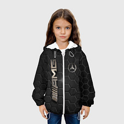 Куртка с капюшоном детская MERCEDES LOGO BRONZE, цвет: 3D-белый — фото 2