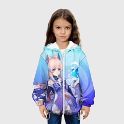 Куртка с капюшоном детская Genshin Impact, Кокоми, цвет: 3D-белый — фото 2