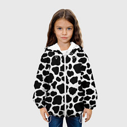 Куртка с капюшоном детская Пятна Далматинца, цвет: 3D-белый — фото 2