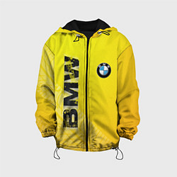 Куртка с капюшоном детская BMW СЛЕДЫ ШИН БМВ, цвет: 3D-черный