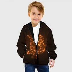 Куртка с капюшоном детская СВЕТЯЩИЙСЯ BITCOIN, цвет: 3D-черный — фото 2