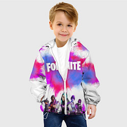 Куртка с капюшоном детская Фортнайт - Fortnite - Форточка, цвет: 3D-белый — фото 2