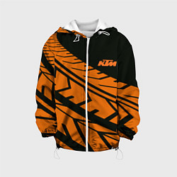 Куртка с капюшоном детская ORANGE KTM КТМ Z, цвет: 3D-белый