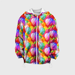 Куртка с капюшоном детская Воздушные Шары, цвет: 3D-белый