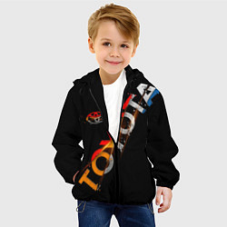Куртка с капюшоном детская TOYOTA FRAGMENTS, цвет: 3D-черный — фото 2