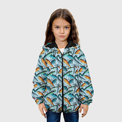 Куртка с капюшоном детская Воблеры, цвет: 3D-черный — фото 2