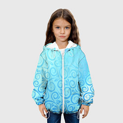 Куртка с капюшоном детская Нежный перелив, цвет: 3D-белый — фото 2