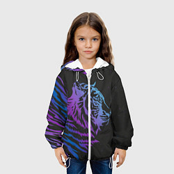 Куртка с капюшоном детская Tiger Neon, цвет: 3D-белый — фото 2