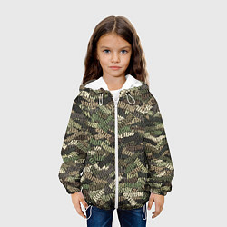 Куртка с капюшоном детская Именной камуфляж Колян, цвет: 3D-белый — фото 2