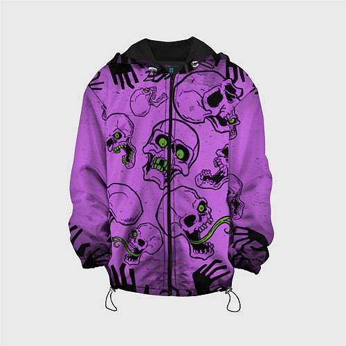 Детская куртка Живые мертвецы Кладбище черепов / 3D-Черный – фото 1