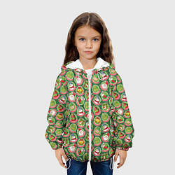 Куртка с капюшоном детская Новогодние Персонажи, цвет: 3D-белый — фото 2