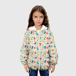 Куртка с капюшоном детская Символика Нового Года, цвет: 3D-белый — фото 2