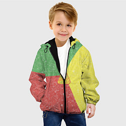 Куртка с капюшоном детская Колба на фоне АПВ 3 1 8, цвет: 3D-черный — фото 2
