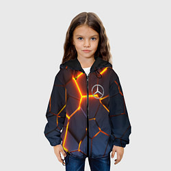 Куртка с капюшоном детская MERCEDES-BENZ AMG 3D ГЕОМЕТРИЯ, цвет: 3D-черный — фото 2
