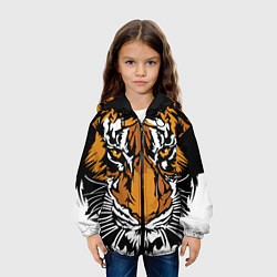 Куртка с капюшоном детская Взгляд хозяина джунглей, цвет: 3D-черный — фото 2