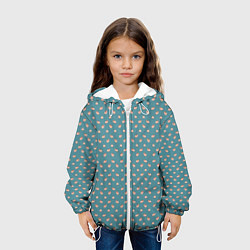 Куртка с капюшоном детская Паттерн хомячков, цвет: 3D-белый — фото 2