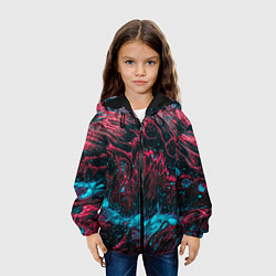 Куртка с капюшоном детская Смешение, цвет: 3D-черный — фото 2
