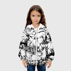 Куртка с капюшоном детская Эффект линогравюры, цвет: 3D-белый — фото 2