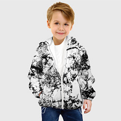Куртка с капюшоном детская Эффект линогравюры, цвет: 3D-белый — фото 2