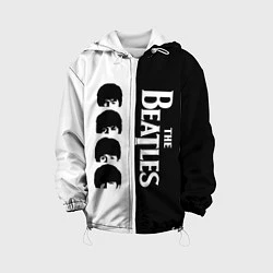 Куртка с капюшоном детская The Beatles черно - белый партер, цвет: 3D-белый