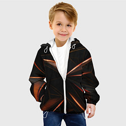 Куртка с капюшоном детская Геометрическая абстракция, цвет: 3D-белый — фото 2
