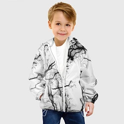 Куртка с капюшоном детская Нейронные связи, цвет: 3D-белый — фото 2