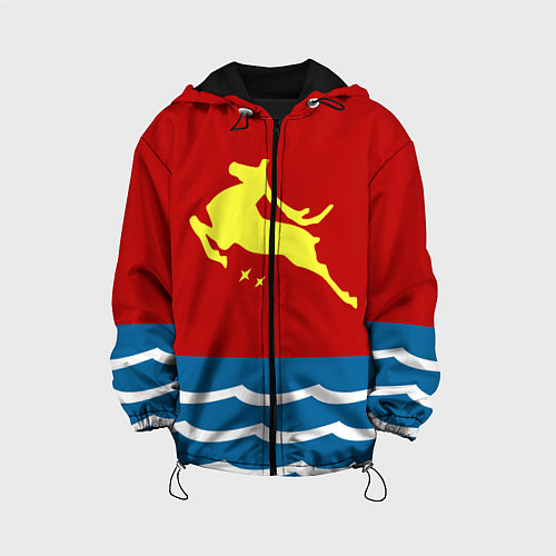 Детская куртка Герб Магадана / 3D-Черный – фото 1