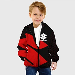 Куртка с капюшоном детская SUZUKI СУЗУКИ СПОРТ ЯПОНИЯ, цвет: 3D-черный — фото 2