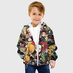 Куртка с капюшоном детская КЛИНОК РАССЕКАЮЩИЙ СТИКЕРБОМБИНГ, цвет: 3D-белый — фото 2
