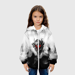 Куртка с капюшоном детская Берсерк: Облачно, цвет: 3D-белый — фото 2