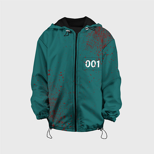 Детская куртка Игра в кальмара: Персонаж 001 / 3D-Черный – фото 1