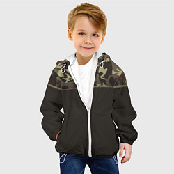 Куртка с капюшоном детская Камуфляж 3 0, цвет: 3D-белый — фото 2