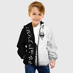 Куртка с капюшоном детская THE ELDER SCROLLS SKYRIM FUS RO DAH ЧЁРНО БЕЛЫЙ, цвет: 3D-черный — фото 2