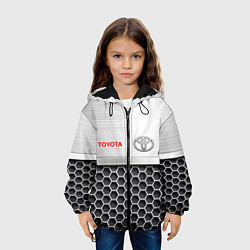 Куртка с капюшоном детская Toyota Стальная решетка, цвет: 3D-черный — фото 2