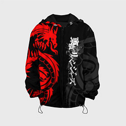 Куртка с капюшоном детская Токийские Мстители: Красный дракон, цвет: 3D-черный