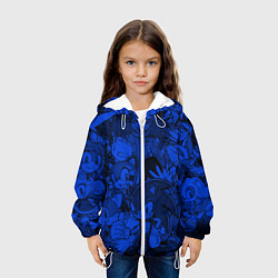 Куртка с капюшоном детская SONIC BLUE PATTERN СИНИЙ ЁЖ, цвет: 3D-белый — фото 2