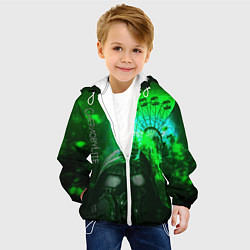 Куртка с капюшоном детская Chernobylite - Колесо обозрения, цвет: 3D-белый — фото 2