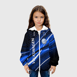 Куртка с капюшоном детская VOLKSWAGEN LOGO SPORT, цвет: 3D-белый — фото 2