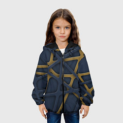 Куртка с капюшоном детская 3Д абстракция KVIks, цвет: 3D-черный — фото 2